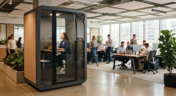 Combiner une cabine acoustique et un open space : 5 avantages
