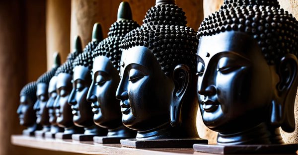 Têtes de bouddha : sculptures zen pour une déco apaisante